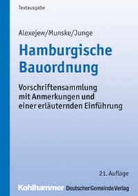 Abbildung von: Hamburgische Bauordnung - Deutscher Gemeindeverlag
