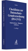 Cover: Checklisten zur Datenschutz-Grundverordnung (DS-GVO) - C.H.BECK