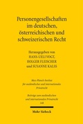 Cover: Personengesellschaften im deutschen, &ouml;sterreichischen und schweizerischen Recht - Mohr Siebeck