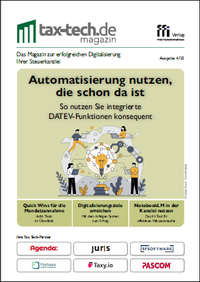 Bild: Tax Tech-Magazin Ausgabe 4/25 - FFI - Freie Fachinformationen