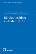 Cover: B&uuml;rokratieabbau im Datenschutz - Nomos