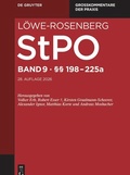 Cover: L&ouml;we-Rosenberg. StPO - Die Strafproze&szlig;ordnung und das Gerichtsverfassungsgesetz - Band 9  - De Gruyter
