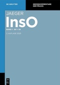 Cover: Insolvenzordnung: InsO - De Gruyter
