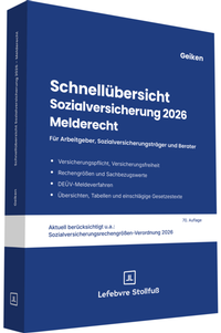 Enlarge image Cover: Schnellübersicht Sozialversicherung 2026 Melderecht - Stollfuß