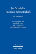 Cover: Jan Schr&ouml;der: Recht als Wissenschaft - Mohr Siebeck