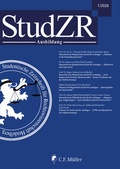Cover: StudZR Ausbildung 1/2026 - C.F. M&uuml;ller