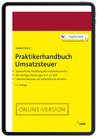 Bild vergrößern Bild: Praktikerhandbuch Umsatzsteuer - NWB