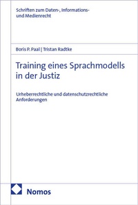 Enlarge image Cover: Training eines Sprachmodells in der Justiz - Nomos