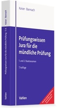 Cover: Pr&uuml;fungswissen Jura f&uuml;r die m&uuml;ndliche Pr&uuml;fung - Vahlen