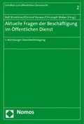 Cover: Aktuelle Fragen der Besch&auml;ftigung im &Ouml;ffentlichen Dienst - Nomos