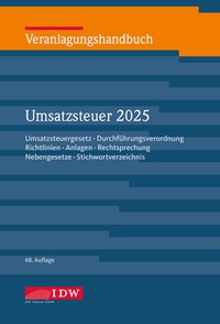 Bild vergrößern Bild: Veranlagungshandbuch Umsatzsteuer 2025 - IDW