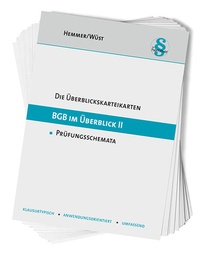 Bild: Die Überblickskarteikarten BGB im Überblick II - Nebengebiete - Hemmer-Wüst