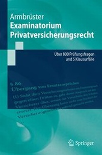 Abbildung von: Examinatorium Privatversicherungsrecht - Springer