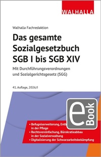 Enlarge image Cover: Das gesamte Sozialgesetzbuch SGB I bis SGB XIV - Walhalla