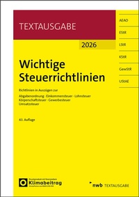 Bild vergrößern Bild: Wichtige Steuerrichtlinien - NWB