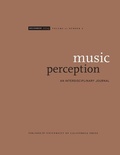Cover: Music Perception - University of California Press