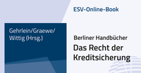 Enlarge image Cover: ESV-Online-Book Das Recht der Kreditsicherung - Jahresabonnement - Erich Schmidt Verlag