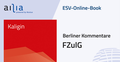 Cover: ESV-Online-Book FZulG - Jahresabonnement - Erich Schmidt Verlag