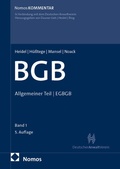 Cover: BGB B&uuml;rgerliches Gesetzbuch: Allgemeiner Teil | EGBGB - Nomos
