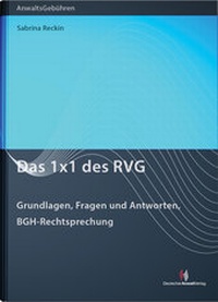 Enlarge image Cover: Das 1x1 des RVG - Deutscher Anwaltverlag