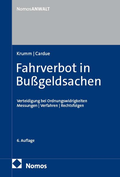 Cover: Fahrverbot in Bu&szlig;geldsachen - Nomos