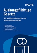 Cover: Aushangpflichtige Gesetze - Haufe-Lexware