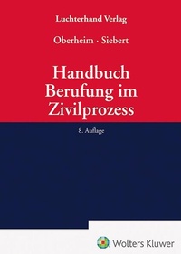 Enlarge image Cover: Handbuch Berufung im Zivilprozess - Luchterhand
