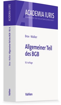 Bild vergrößern Bild: Allgemeiner Teil des BGB - Vahlen