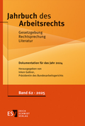 Bild: Jahrbuch des Arbeitsrechts. Gesetzgebung - Rechtsprechung - Literatur.... / Jahrbuch des Arbeitsrechts - Erich Schmidt Verlag