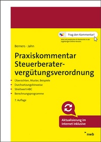 Bild vergrößern Bild: Praxiskommentar Steuerberatervergütungsverordnung - NWB