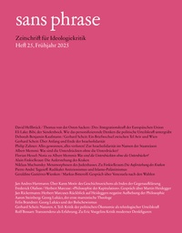 Enlarge image Cover: sans phrase - ça-ira-Verlag