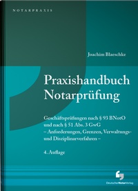 Enlarge image Cover: Praxishandbuch Notarprüfung - Deutscher Notarverlag