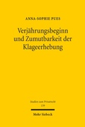 Cover: Verj&auml;hrungsbeginn und Zumutbarkeit der Klageerhebung - Mohr Siebeck