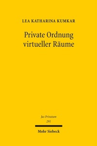 Enlarge image Cover: Private Ordnung virtueller Räume - Mohr Siebeck