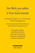 Cover: Der Blick von au&szlig;en - A View from Outside - Mohr Siebeck