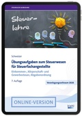 Cover: &Uuml;bungsaufgaben zum Steuerwesen f&uuml;r Steuerfachangestellte - Kiehl