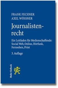 Abbildung von: Journalistenrecht - Mohr Siebeck