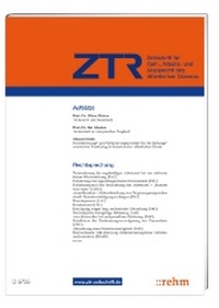 Abbildung von: ZTR - Zeitschrift für Tarifrecht - Rehm
