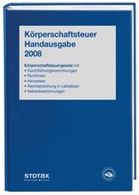 Abbildung von: Körperschaftsteuer Handausgabe 2008 - Stollfuß