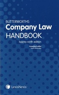 Cover: Butterworths Company Law Handbook 29th edition - Butterworths Law