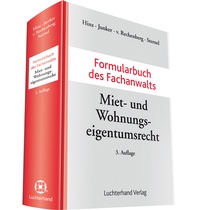 Abbildung von: Formularbuch des Fachanwalts Miet- und Wohnungseigentumsrecht - Luchterhand