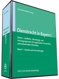 Abbildung von: Dienstrecht in Bayern I - Carl Link Verlag