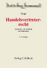 Enlarge image Cover: Handelsvertreterrecht - C.H.BECK