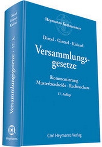 Abbildung von: Versammlungsgesetze - Carl Heymanns Verlag