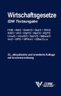 Bild vergrößern Bild: Wirtschaftsgesetze - IDW