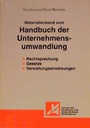 Cover: Materialienband zum Handbuch der Unternehmensumwandlung - ZAP