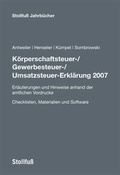 Cover: K&ouml;rperschaftsteuer-/Gewerbesteuer-/Umsatzsteuer-Erkl&auml;rung 2007 - Stollfu&szlig;
