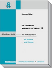 Abbildung von: Karteikarten Verwaltungsrecht III - Hemmer-Wüst