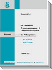 Abbildung von: Karteikarten ZPO II - Hemmer-Wüst