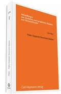 Abbildung von: Public Corporate Governance Kodizes - Carl Heymanns Verlag